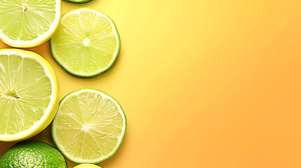 Fresh Green lime background illustration with copy space. generative ai