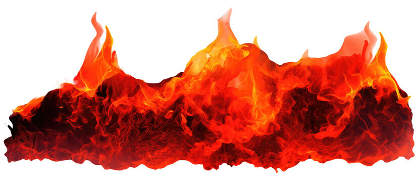 Molten hot lava isolated on transparent a white background 