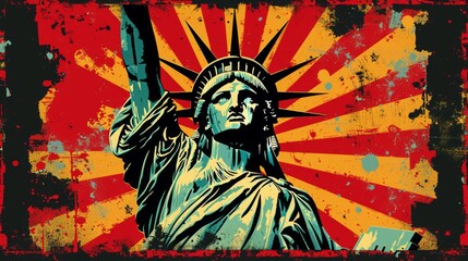 Statue of Liberty, US of America symbol