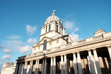 Iconic Old Royal Naval College in Greenwich, London