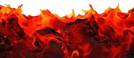 Molten hot lava isolated on transparent a white background