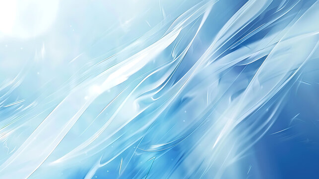 abstract background of blue waves and a water surface. Blue brush gradient texture. generative ai