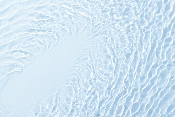 Closeup of pristine and crystal clear water surface background with ripples