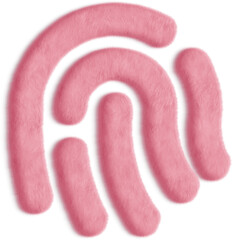 Fingerprint Pink Fluffy Icon