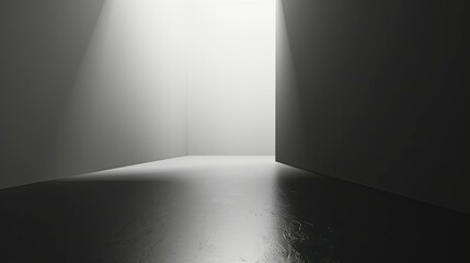 Studio room gradient background. Abstract black white gradient background - generative ai - obrazy, fototapety, plakaty