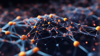 Macro close up of small molecular particles, seamless connection, blurred bokeh background. - obrazy, fototapety, plakaty