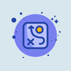 Strategy flat illustration. Plan signs vector illustration.