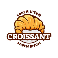 Croissant bakehouse vector design logo vector flat isolated illustration