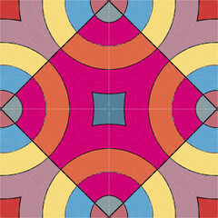Colorful abstract geometric pattern with a kaleidoscope design and pastel tones suitable for backgrounds and creative projects