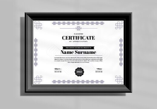Classy Ornamental Certificate Layout