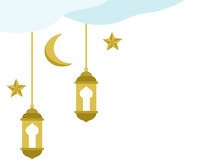 Ramadhan Kareem Lantern Background Illustration
