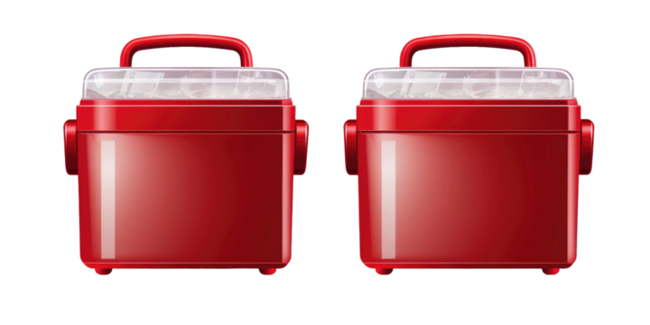 Set of coolers isolated on transparent a white background 