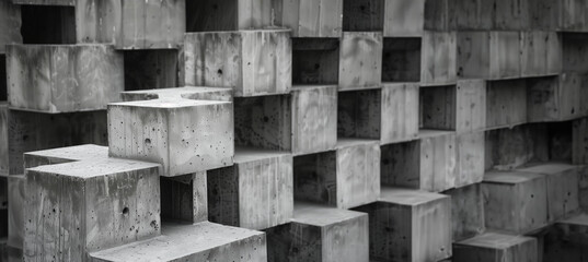 checkerboard brutalist concrete wall architecture 
