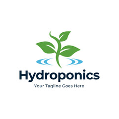 hydroponics logo vector illustration design isolated on white background