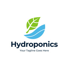 Fototapeta premium hydroponics logo vector illustration design isolated on white background