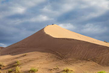 Singing Sand Dune (Barchan) in Altyn-Emel National Park, Kazakhstan