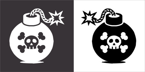 Obraz premium Illustration vector graphics of Bomb icon