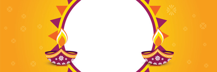 Obraz premium Blank Diwali banner, advertisement, poster, social media template, Vector background, Graphic design elements.