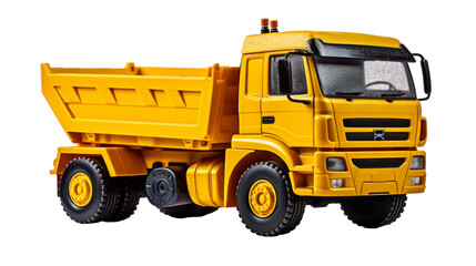 Working Dump Truck Toy with Tilting Bed on transparent background