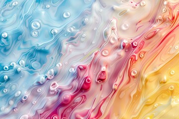 Colorful abstract background with drops of oil on a water surface.