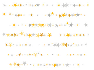 Elegant silver and gold stardust vector wallpaper. Little stardust spangles Christmas decoration particles. Baby shower star dust texture. Spangle confetti poster decor.