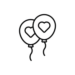 Balloons icon design with white background stock illustration