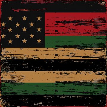 Grunge textured American flag for patriotic themes