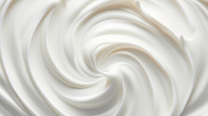 Top view of luscious white vanilla yogurt, a creamy delight.