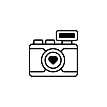 Photo Camera icon design with white background stock illustration
