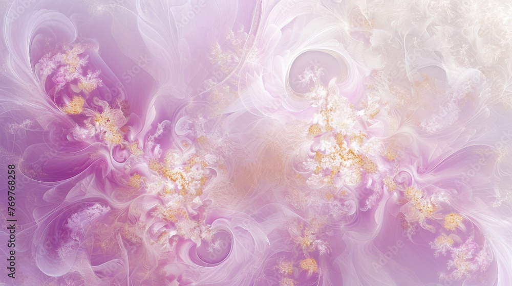Poster abstract fractal art with swirling patterns
