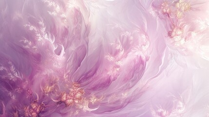 Fototapeta premium Abstract pink and white floral fractal art