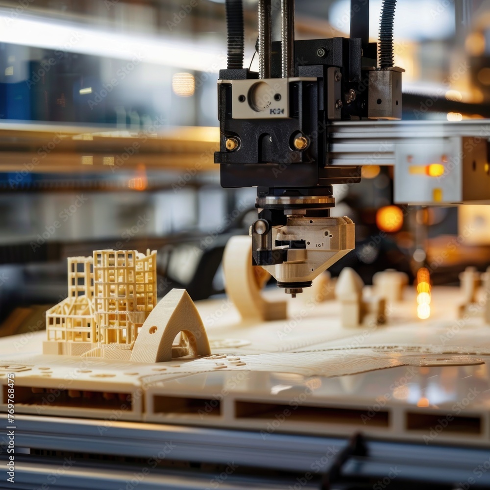 Poster 3d printing technology creating a prototype