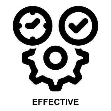 effective, efficient, just in time, time efficiency, working, manufacturing expanded outline style icon for web mobile app presentation printing