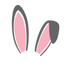 EASTER bunny ears on a white background