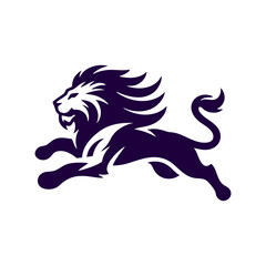 Fototapeta premium Running lion logo. vector Lion logo illustration