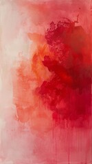 Abstract red watercolor painting