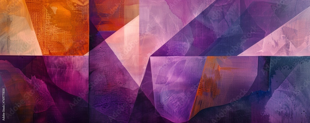 Aufkleber Abstract geometric color block background