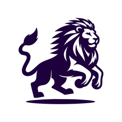 Running lion logo. vector Lion logo illustration