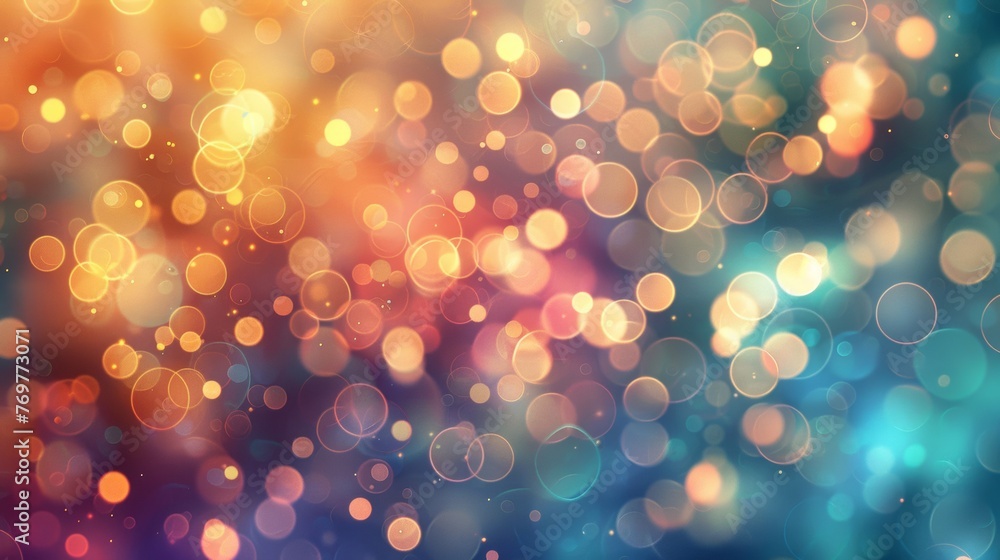 Poster abstract colorful bokeh lights background