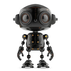 3D cute black robot character