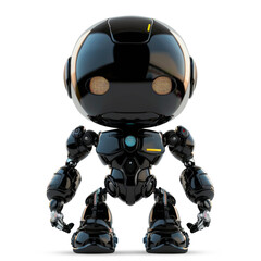 3D cute black robot character