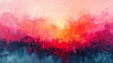 Fototapeta premium Abstract colorful painting with red and blue tones