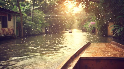 Foto op Plexiglas Enchanting Boat Ride Through a Tropical Canal © Raad
