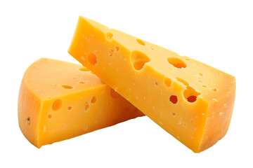 chedder cheese on white transparent background
