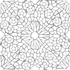 Blank tissue floral mosaic seamless pattern. 