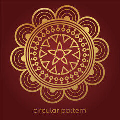 luxury mandala pattern background, circular pattern vector design