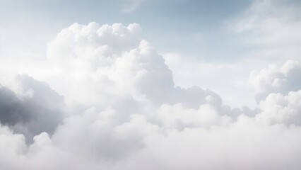 White Atmospheric background of smoke and clouds. Spooky cloudscape with ethereal swirls - obrazy, fototapety, plakaty