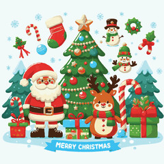 new christmas vector on white background