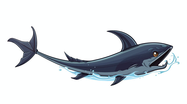 Cartoon whaling harpoon flat cartoon vactor illustr