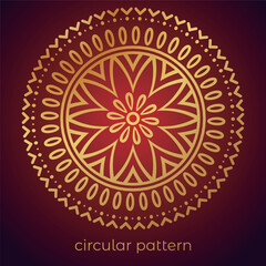 luxury mandala pattern background, circular pattern vector design